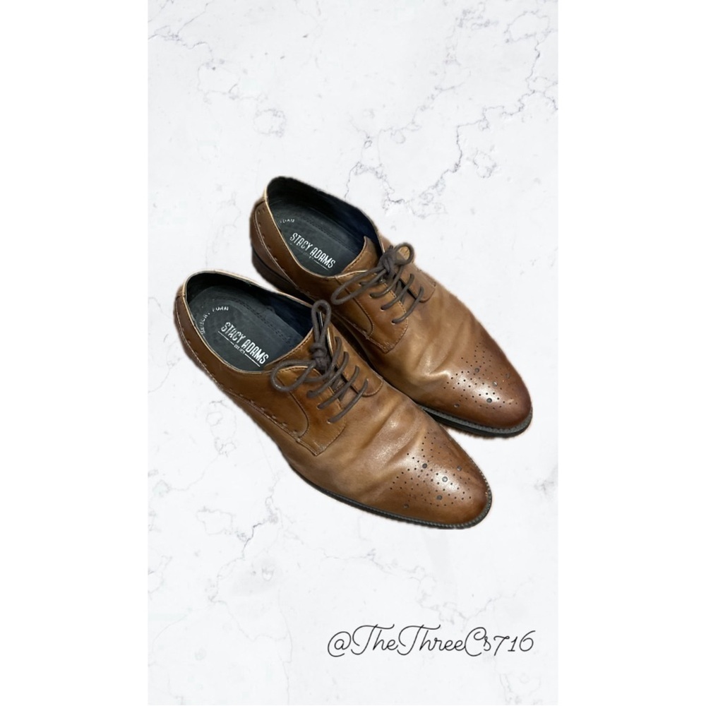Men’s Stacy Adam’s Kendrick Cognac Shoes Size 9